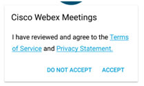 WebEx Meeting Step 3 on Smart Phone or Tablet
