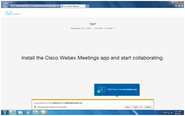 WebEx Meeting Step 3