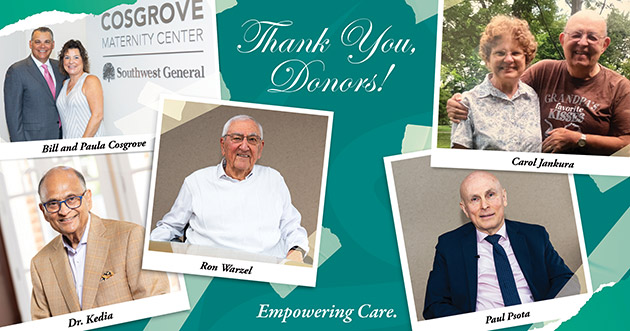 Images of donors that contributed to the Southwest Health Foundation