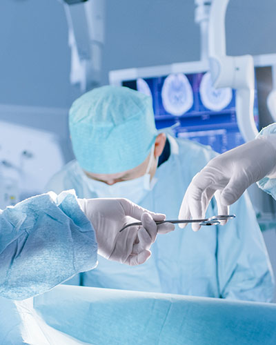 Surgeon performing Plastic Surgery