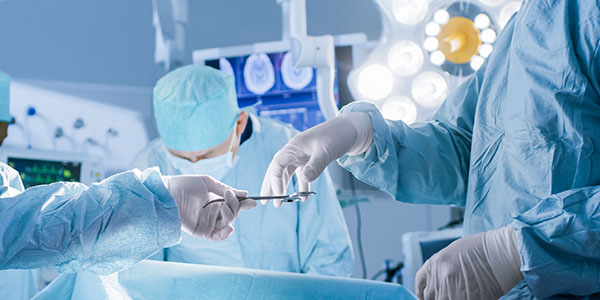 Surgeon performing Plastic Surgery